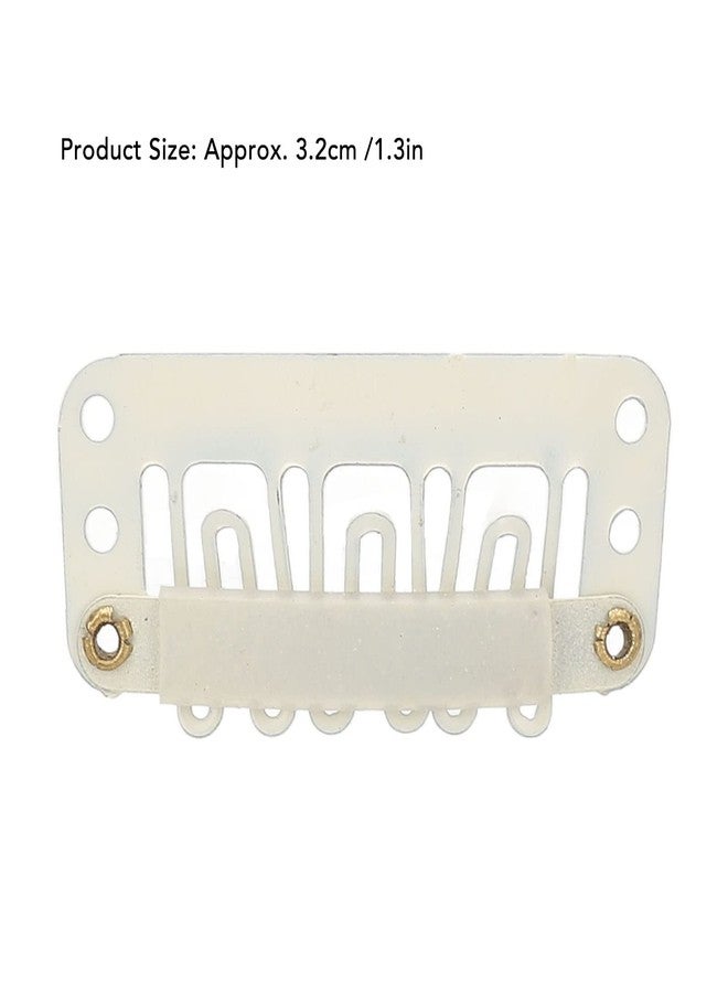 برنو مشابك شعر مستعار برنو، 100 قطعة من مشابك وصلات الشعر على شكل حرف U، 6 أسنان، أبيض، صغير الحجم، للنساء، حوالي 3.2 سم / 1.3 بوصة - Image 5