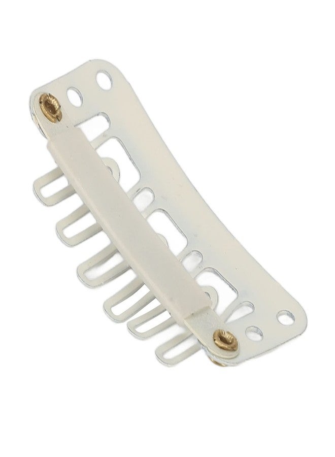 برنو مشابك شعر مستعار برنو، 100 قطعة من مشابك وصلات الشعر على شكل حرف U، 6 أسنان، أبيض، صغير الحجم، للنساء، حوالي 3.2 سم / 1.3 بوصة - Image 1