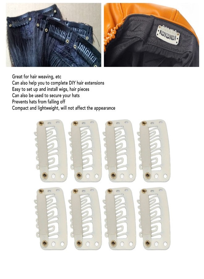 برنو مشابك شعر مستعار برنو، 100 قطعة من مشابك وصلات الشعر على شكل حرف U، 6 أسنان، أبيض، صغير الحجم، للنساء، حوالي 3.2 سم / 1.3 بوصة - Image 2