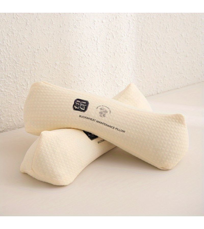 1pc Triangular Neck Protector Pillow Round Cylindrical Sleep Assist Long Hug Pillow Natural Filled Comfortable Cushion Family Holiday Birthday Gift Bedroom Decor Beige 5 91x17 72 Inch - Image 4