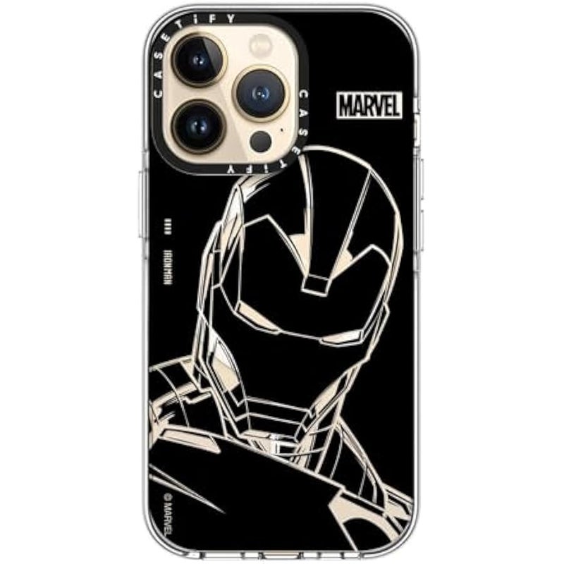 Casetify Clear iPhone 13 Pro Case 【Iron Man Co-Lab/Not Yellowing / 6.6ft Drop Protection/Compatible with Magsafe】 - Iron Man - Black - Clear - Image 5