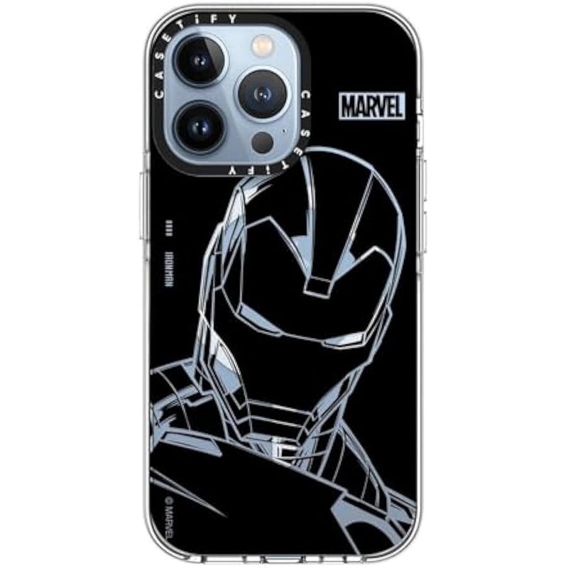 Casetify Clear iPhone 13 Pro Case 【Iron Man Co-Lab/Not Yellowing / 6.6ft Drop Protection/Compatible with Magsafe】 - Iron Man - Black - Clear - Image 2