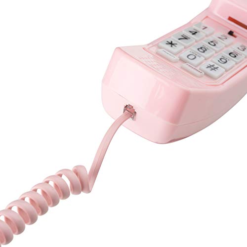 iSoHo Phones: Phone Cord for Landline Phone – Trouble-Free, Handset Curly Handset Telephones Cord Easy to Use + Excellent Sound Quality Telephone Cords for Landline in Home or Office 25ft Ladies Pink - Image 3