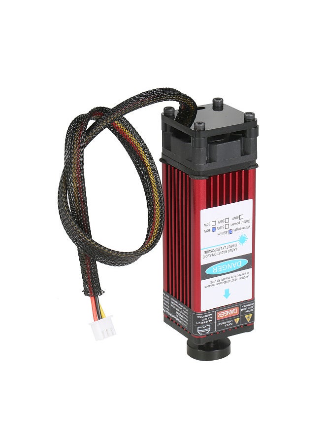 Generic 10W Laser Module 450nm Engraving Laser Head Adjustable Focal Length High Precision Engraving Plastic Leather Wood Acrylic for Laser Engraving Machine CNC Router Cutting Machine  - Image 1