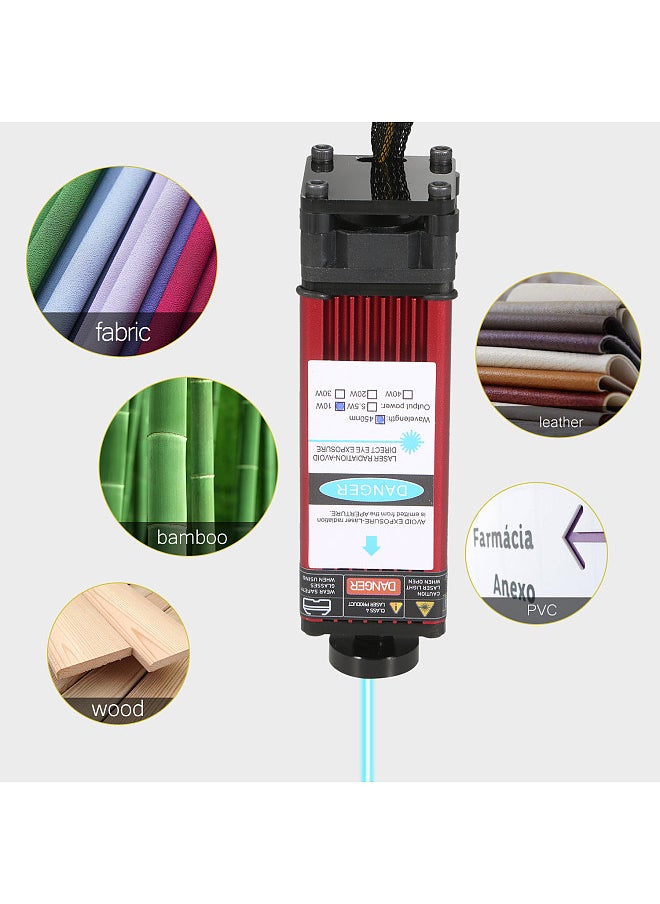 Generic 10W Laser Module 450nm Engraving Laser Head Adjustable Focal Length High Precision Engraving Plastic Leather Wood Acrylic for Laser Engraving Machine CNC Router Cutting Machine  - Image 5