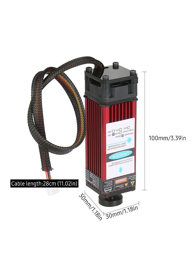 Generic 10W Laser Module 450nm Engraving Laser Head Adjustable Focal Length High Precision Engraving Plastic Leather Wood Acrylic for Laser Engraving Machine CNC Router Cutting Machine  - Image 3