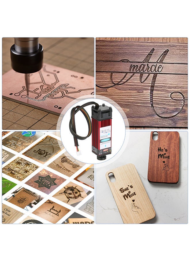 Generic 10W Laser Module 450nm Engraving Laser Head Adjustable Focal Length High Precision Engraving Plastic Leather Wood Acrylic for Laser Engraving Machine CNC Router Cutting Machine  - Image 2