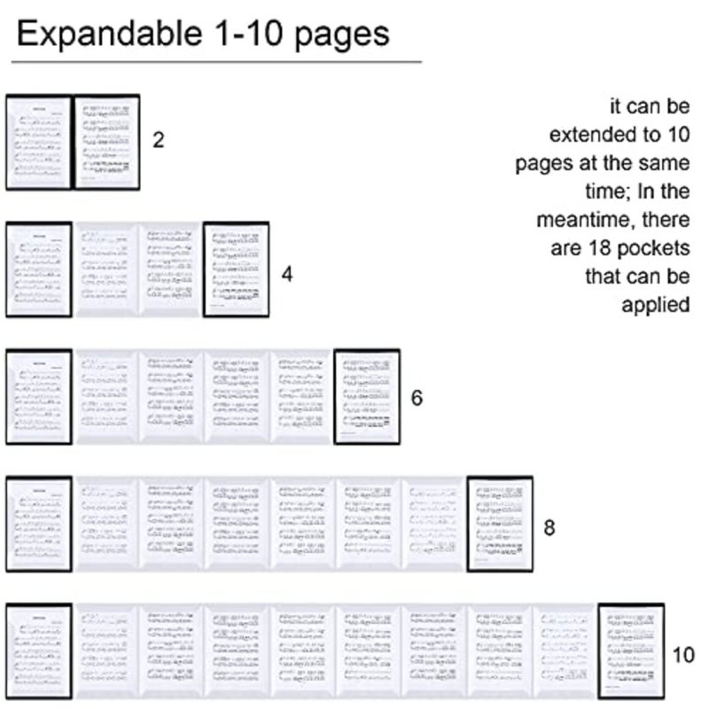 Sheet Music Folder Music Storage Holder Folder 10 Pages A4 Size 18 Pockets File Organizer for Writing Drawing and Modifying Storing Files - Image 3