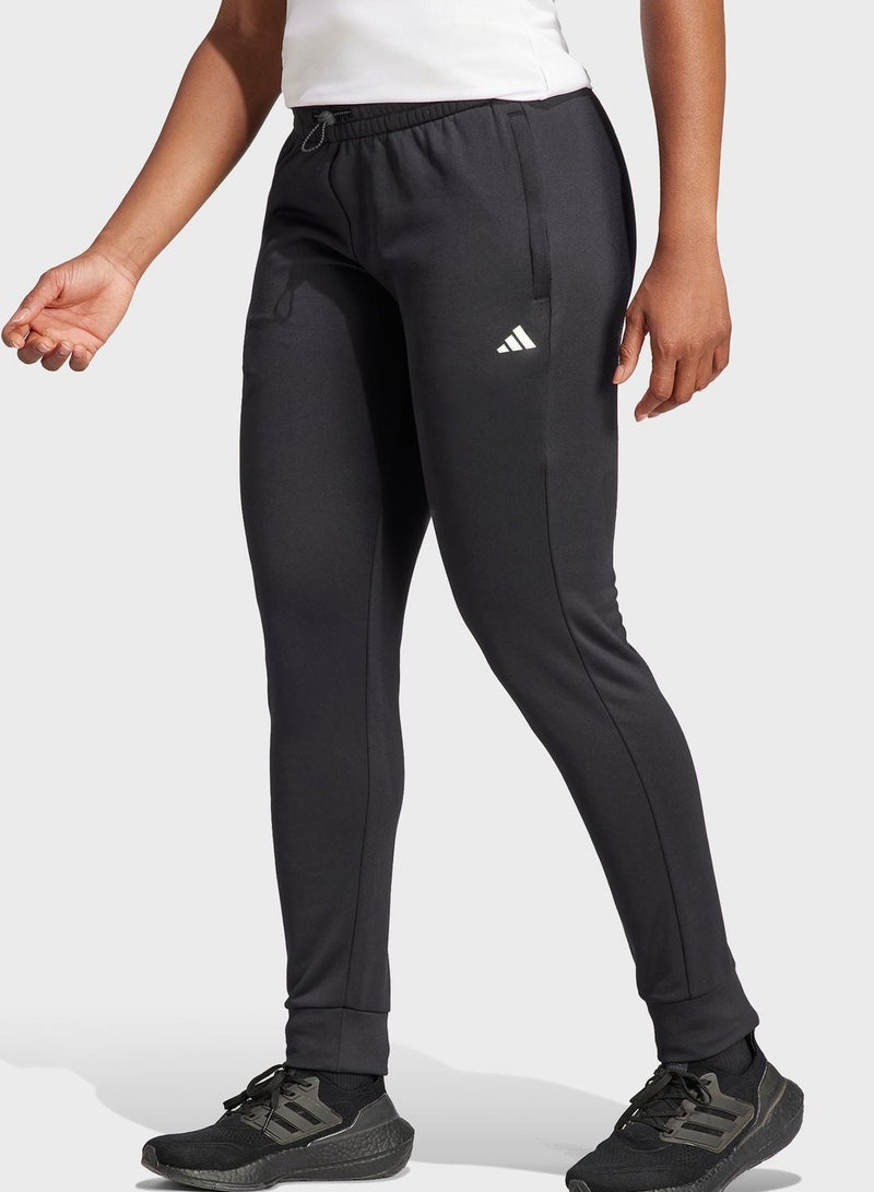 Adidas AEROREADY Game and Go Regular Tapered Fleece Joggers - Image 1