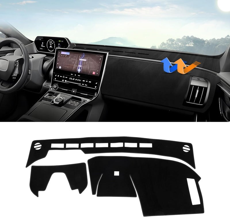 Autorder Various size alternatives Dashboard Cover Mat for Toyota bZ4X /Subaru Solterra 2023 2024 Accessories Dash Cover Upgrade Velvet Dash Mat Sunshade Glare UV Rays Protector Efficiency boosted construction - Image 1
