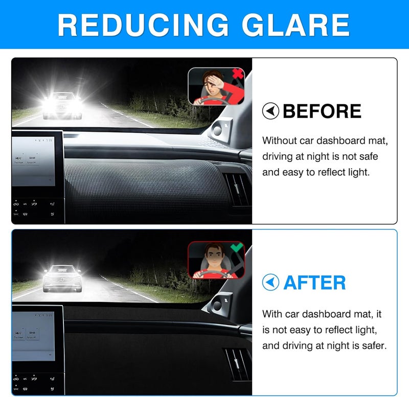 Autorder Various size alternatives Dashboard Cover Mat for Toyota bZ4X /Subaru Solterra 2023 2024 Accessories Dash Cover Upgrade Velvet Dash Mat Sunshade Glare UV Rays Protector Efficiency boosted construction - Image 4