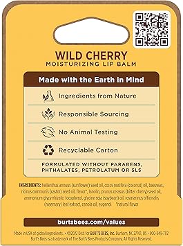 Burt's Bees Burts Bees Wild Cherry Moisturizing Lip Balm - Image 2
