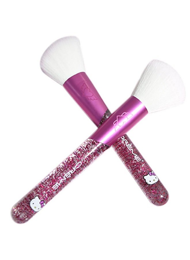 The Creme Shop - The Creme Shop Hello Kitty Luv Wave Brush Collection Versatile & Silkysoft Makeup Brushes Precise Shader Blending Brush Angled Detailer Blush Brush Powder Brush Durable & Easy To Wash Set - Image 1