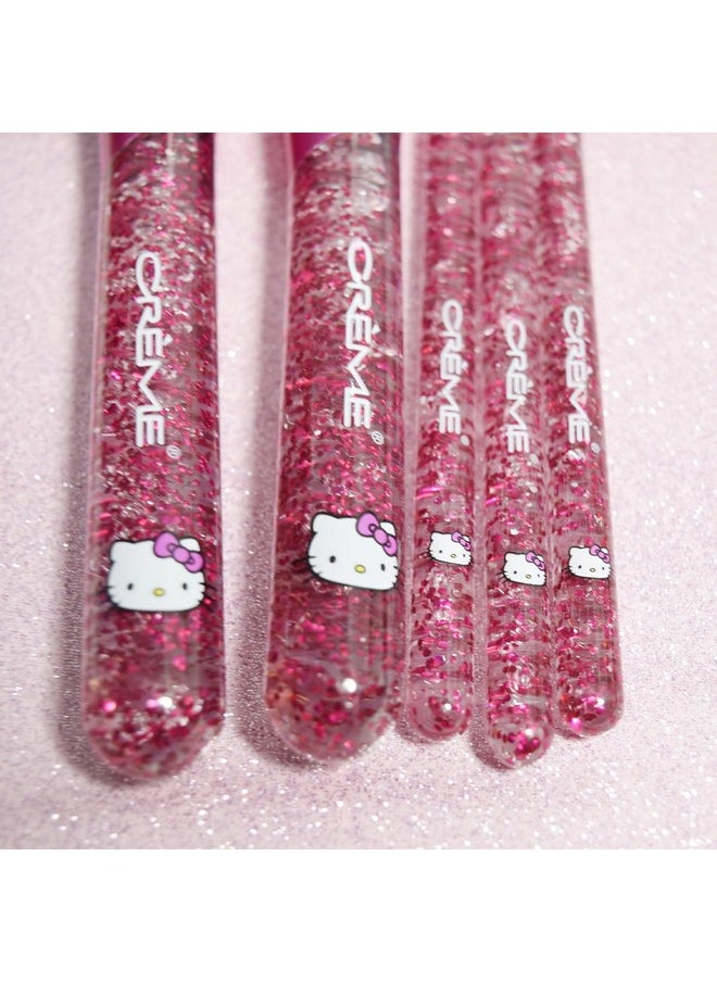 The Creme Shop - The Creme Shop Hello Kitty Luv Wave Brush Collection Versatile & Silkysoft Makeup Brushes Precise Shader Blending Brush Angled Detailer Blush Brush Powder Brush Durable & Easy To Wash Set - Image 1