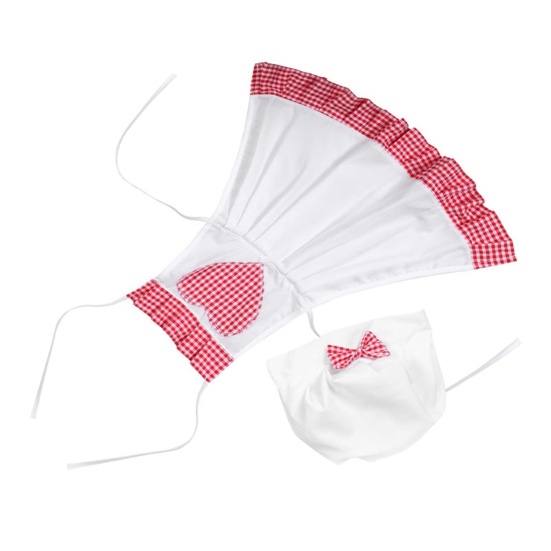 Photoshoot Chef Costume Creative Apron Hat Outfit Size 42X36CM Skin Friendly Material - Image 2