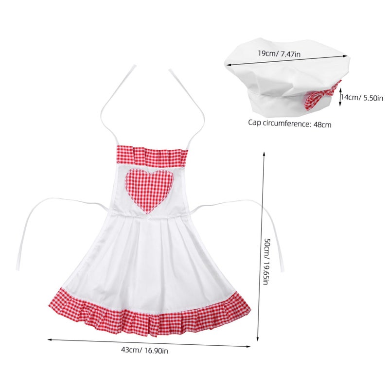 Photoshoot Chef Costume Creative Apron Hat Outfit Size 42X36CM Skin Friendly Material - Image 3