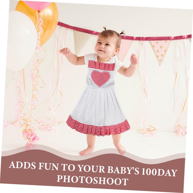 Photoshoot Chef Costume Creative Apron Hat Outfit Size 42X36CM Skin Friendly Material - Image 4