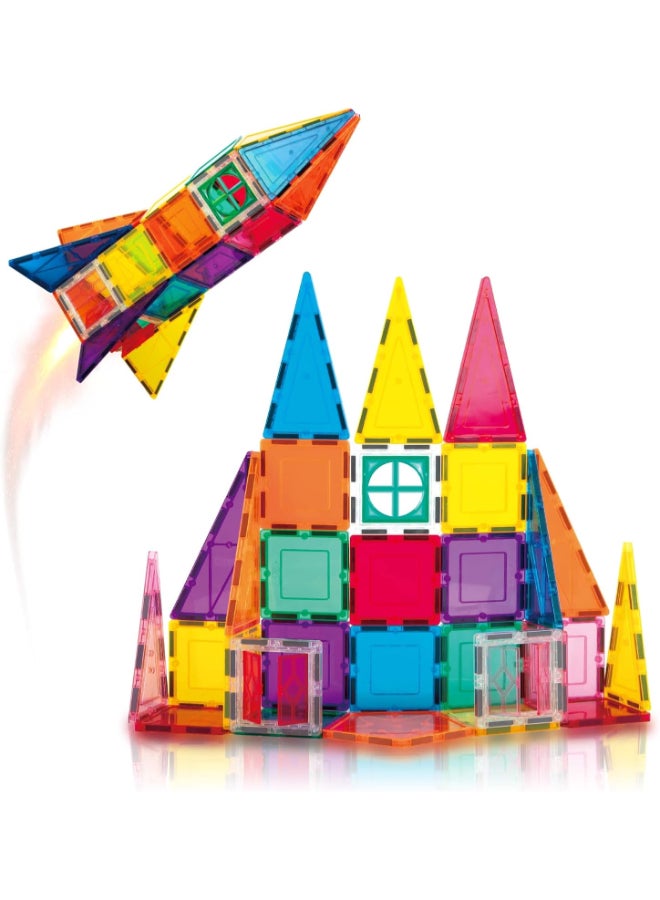 PicassoTiles Picasso Magnetic Tiles Rocket Ship 36-pieces - Image 1