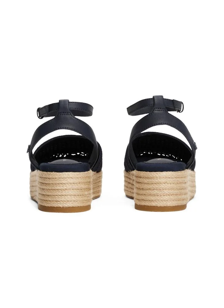 TOMMY HILFIGER Knit Mesh Platform Espadrille Sandals