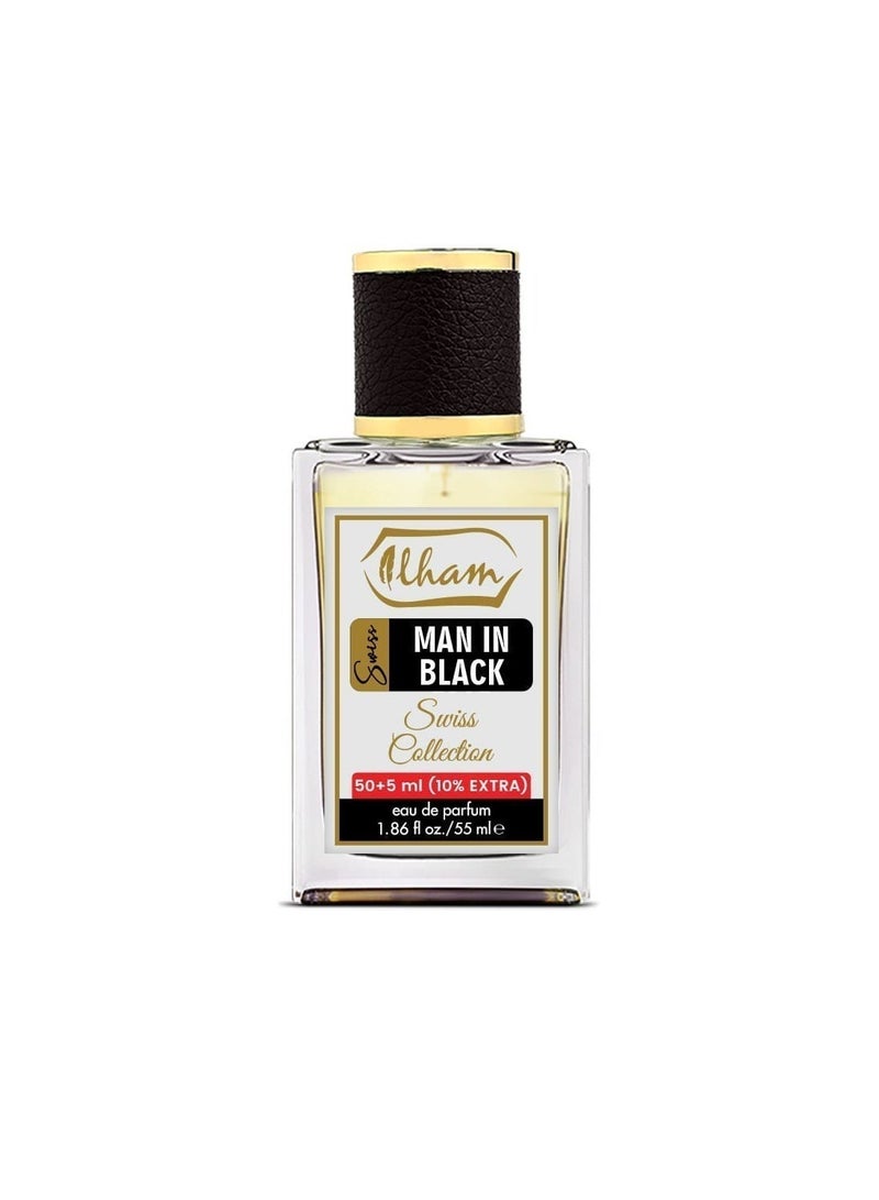 عطور إلهام  سويس مان إن بلاك (50مل+5مل )  55 مل إدو برفيوم للرجال - Image 3