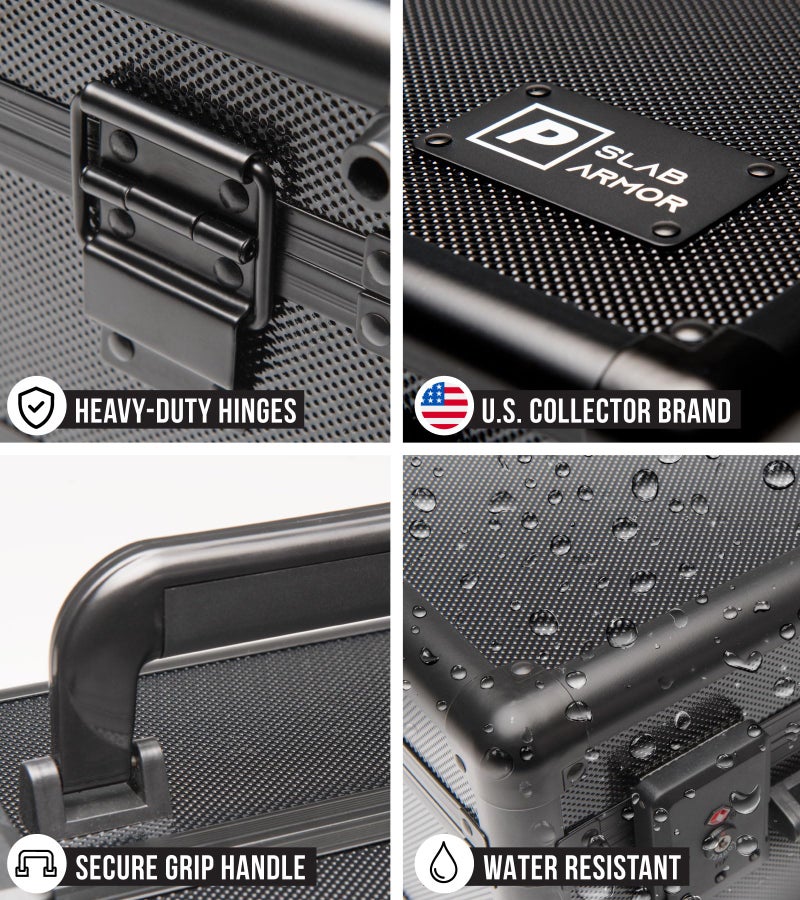 Panopply SLAB ARMOR 3 Row Graded Card Storage Box PSA Slab Case For Graded cards Hold 120+ Slabs Graded Card Case PSA Graded Card Storage Sports Baseball Card Collector Gifts TSA approved lock (BLACK) - Image 5