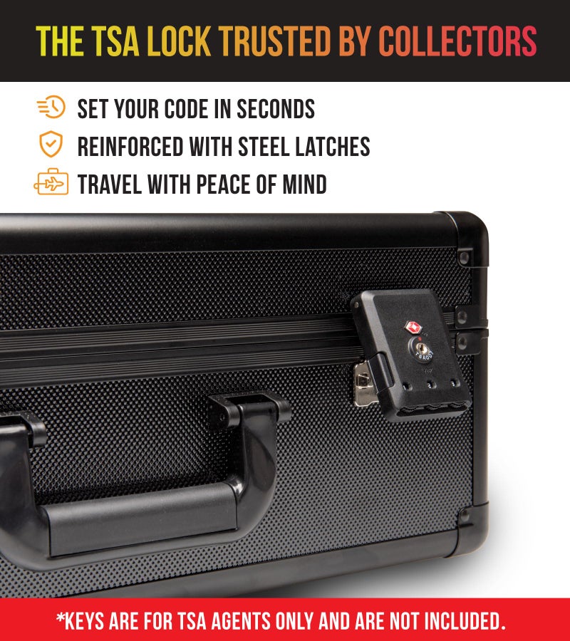 Panopply SLAB ARMOR 3 Row Graded Card Storage Box PSA Slab Case For Graded cards Hold 120+ Slabs Graded Card Case PSA Graded Card Storage Sports Baseball Card Collector Gifts TSA approved lock (BLACK) - Image 3