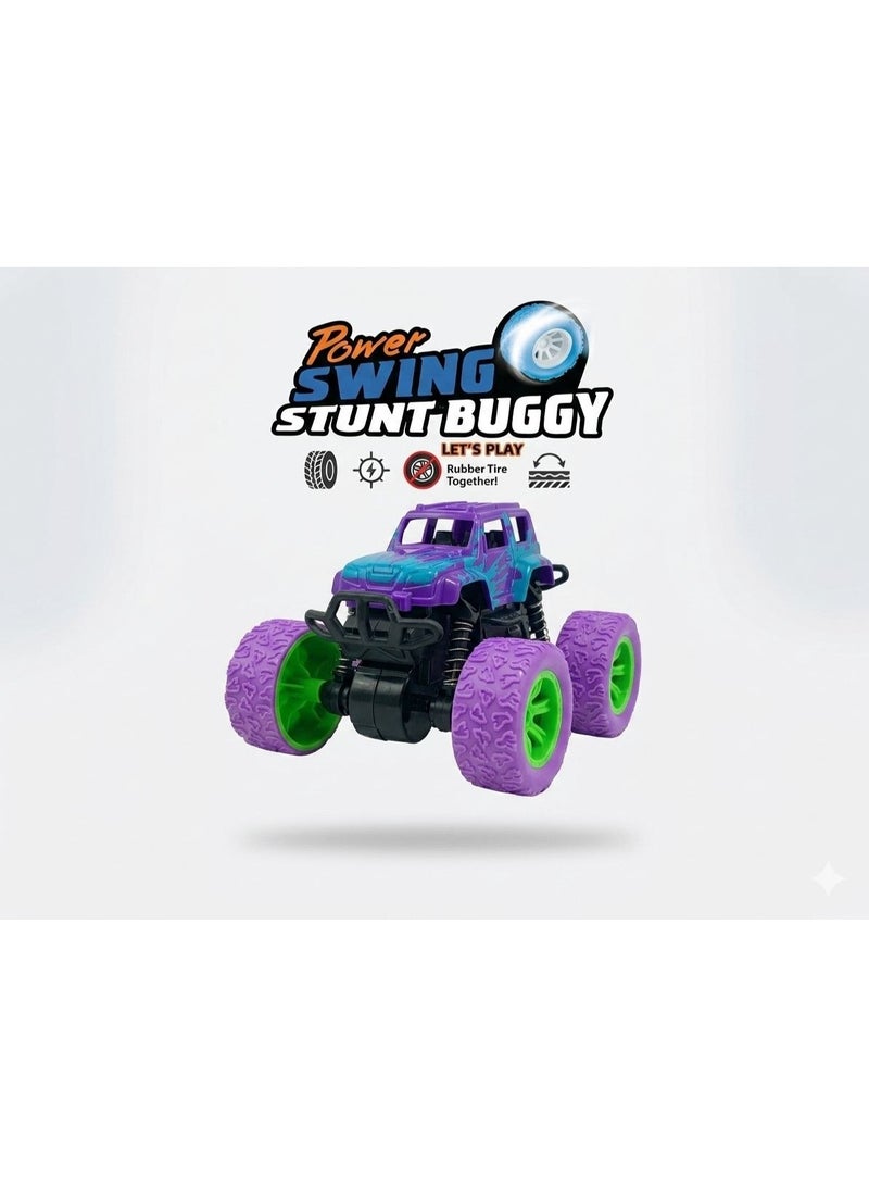سيارات لعبة مونستر تراك Power Swing Stunt Buggy، مجموعة دفع وسحب مكونة من قطعتين للأطفال الصغار - Image 1