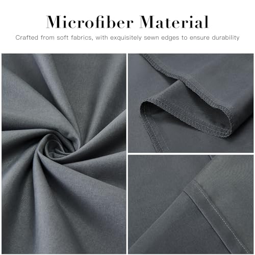 DOWNSTORIA Body Pillow Pillowcase, Ultra Soft Microfiber Long Pillow Cover, Envelope Closure Large Pillow Cases 20x54 inch (Dark Gray) - Image 4