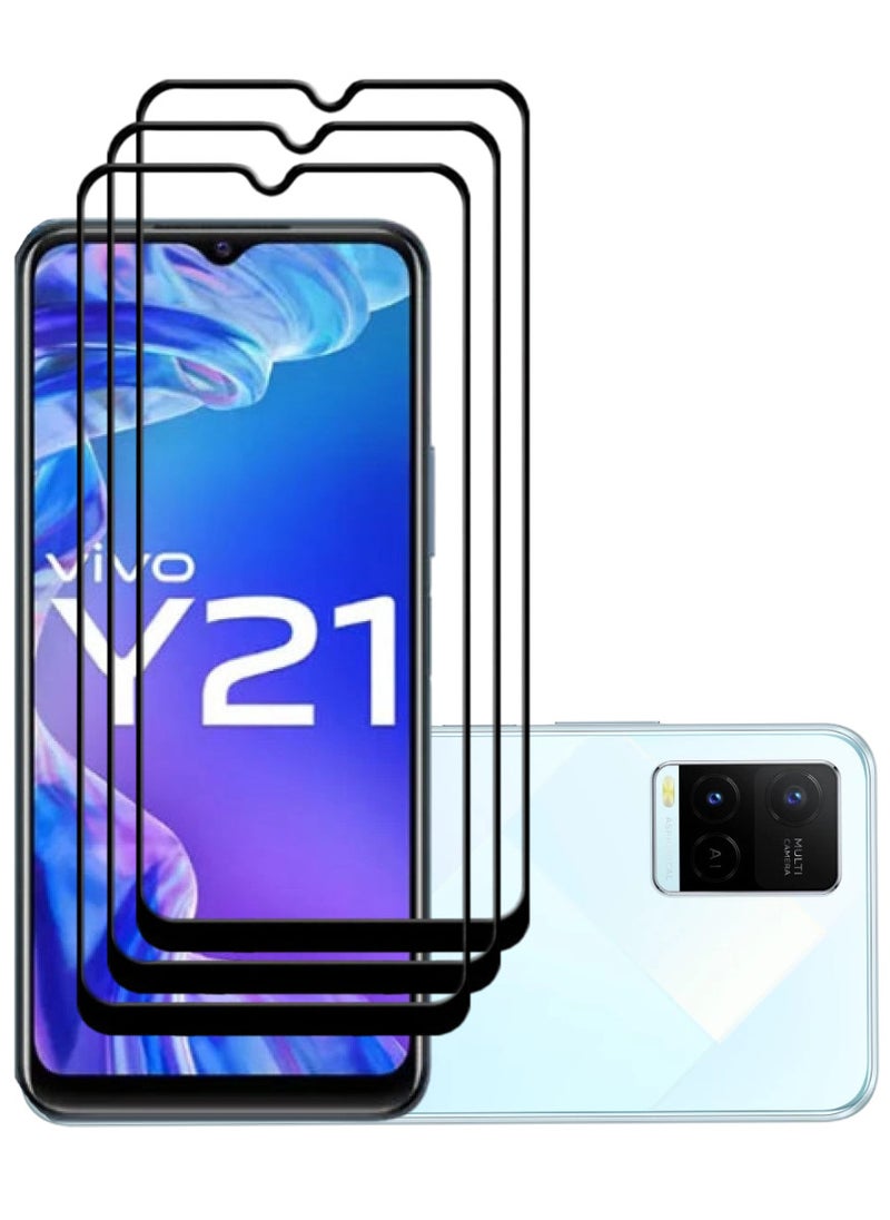 أكاليكس 3  قطع، حماية شاشة،  لهاتف فيفو Y21  ، جودة ممتازة. - Image 1