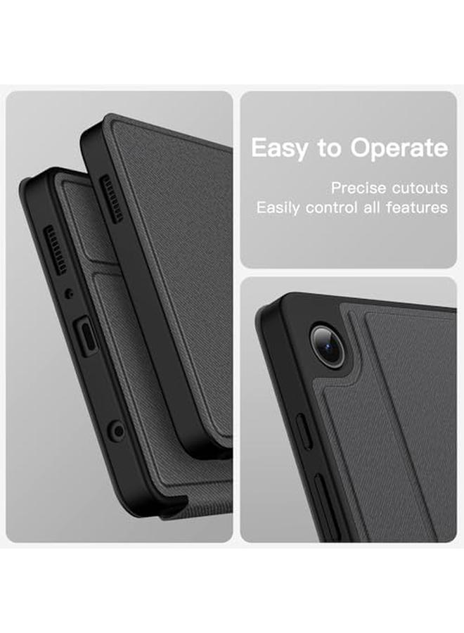 جي تيك حافظة لجهاز سامسونج جالكسي تاب A9 مقاس 8.7 بوصة 2023 مع حامل رفيع وغطاء حماية متعدد الزوايا باللون الأسود - Image 4