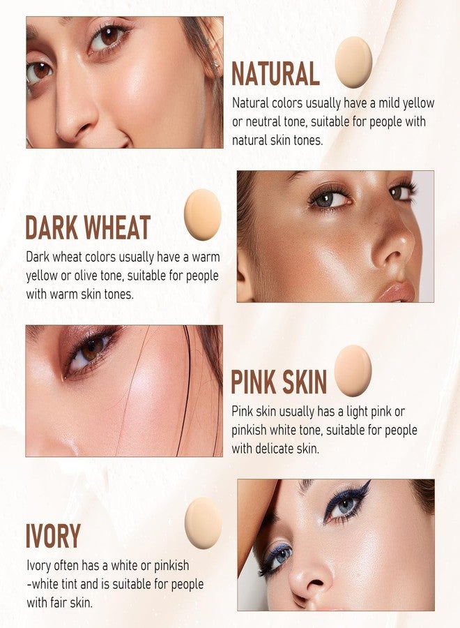 SEVENSPACE Luxury Anti-Wrinkle Foundation Stick, 2 in 1 Waterproof Long-Lasting Double Head Foundation Make Up Stick with Brush - Image 5