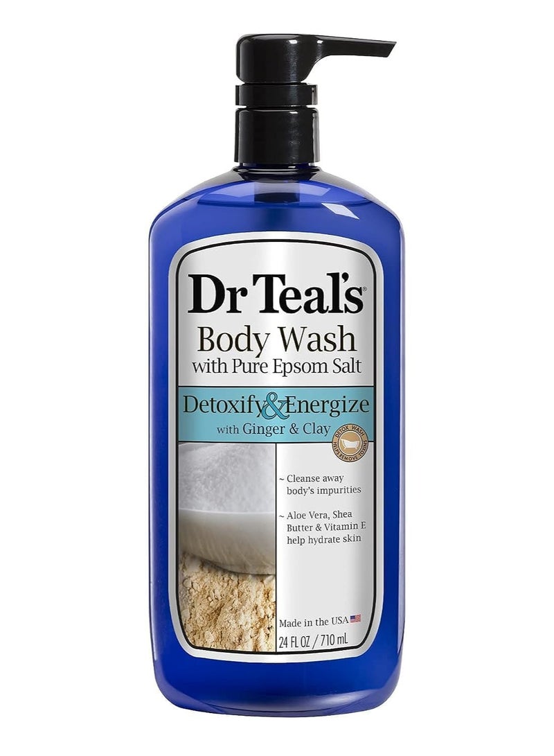 Dr. Teals Dr. Teal's Pure Epsom Salt Body Wash, Detox, 24 fl oz - Image 1
