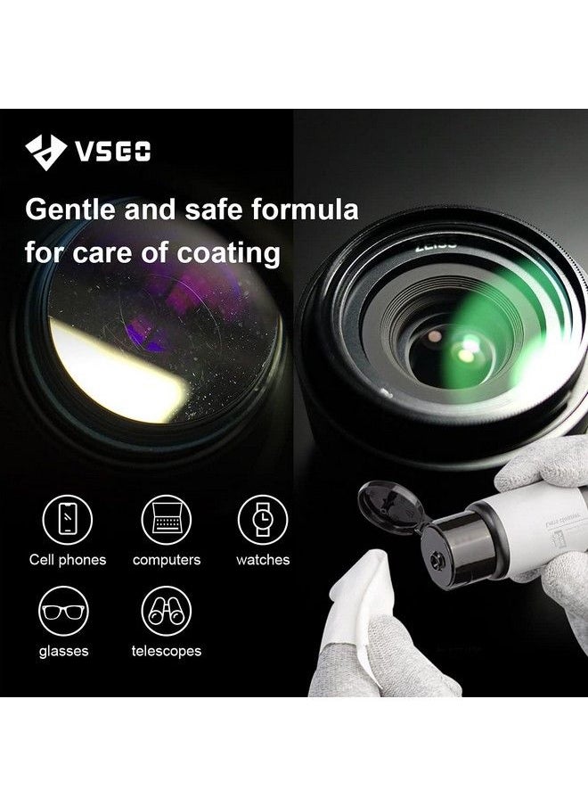 VSGO Vc01E Optical Lens Cleaner Kit Professional Lens Cleaning Fluid With Camera Cleaning Swabs And Dispensing Bottles Compatible For Cameras Camera Lens Sensor Cleaner And Other Optical Products  - Image 3