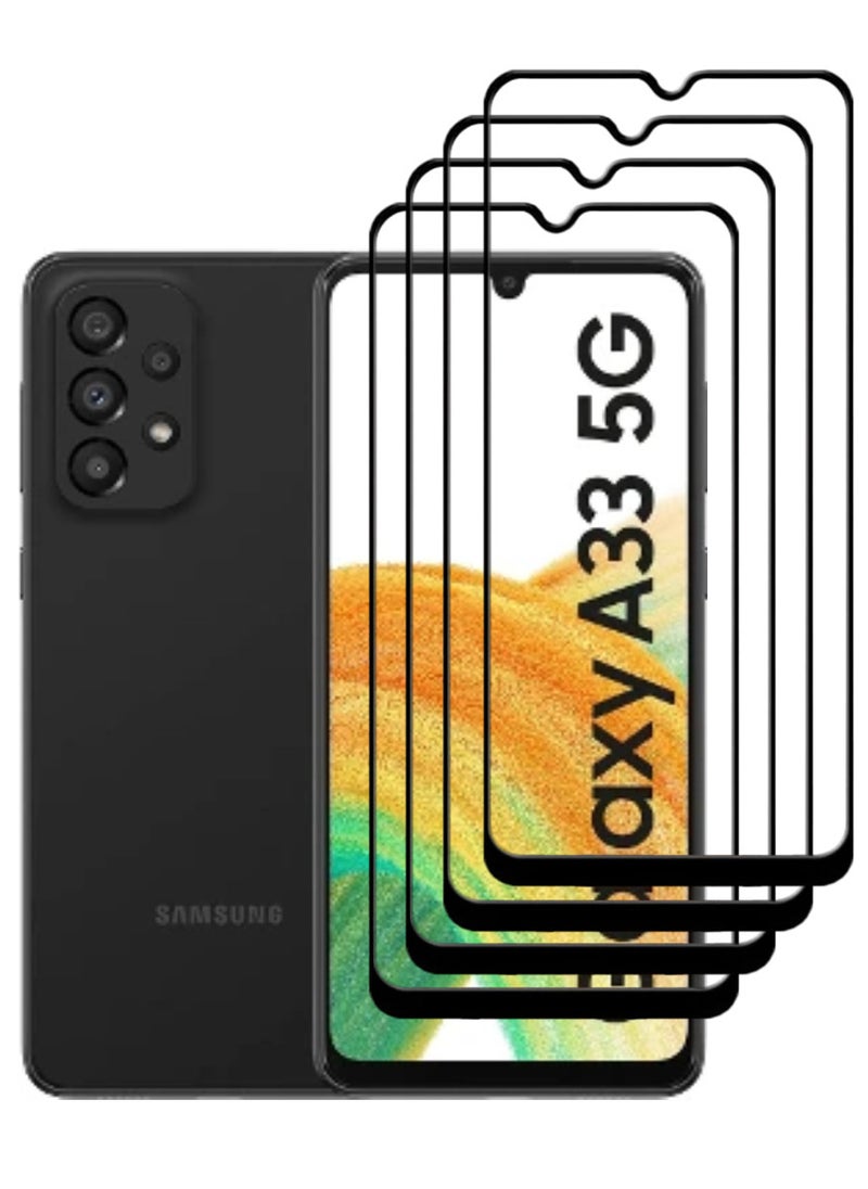 ACLIX 4 Pieces Antistatic ESD Dustproof Premium Quality High Definition Tempered Glass Screen Protector Designed For Samsung Galaxy A335G - Image 1