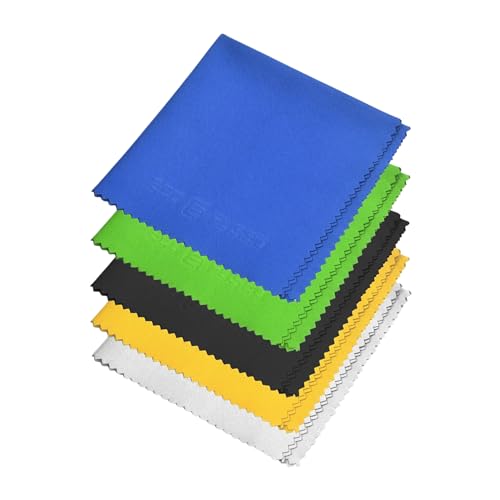 ECO-FUSED EcoFused XL Microfiber Cleaning Cloths 5 Pack 12 x 12 inch 305 x 305 cm Quickly Remove Fingerprints Dust and Smudges from Tablet TV and Notebook Screens Without Scratches or Marks - Image 1