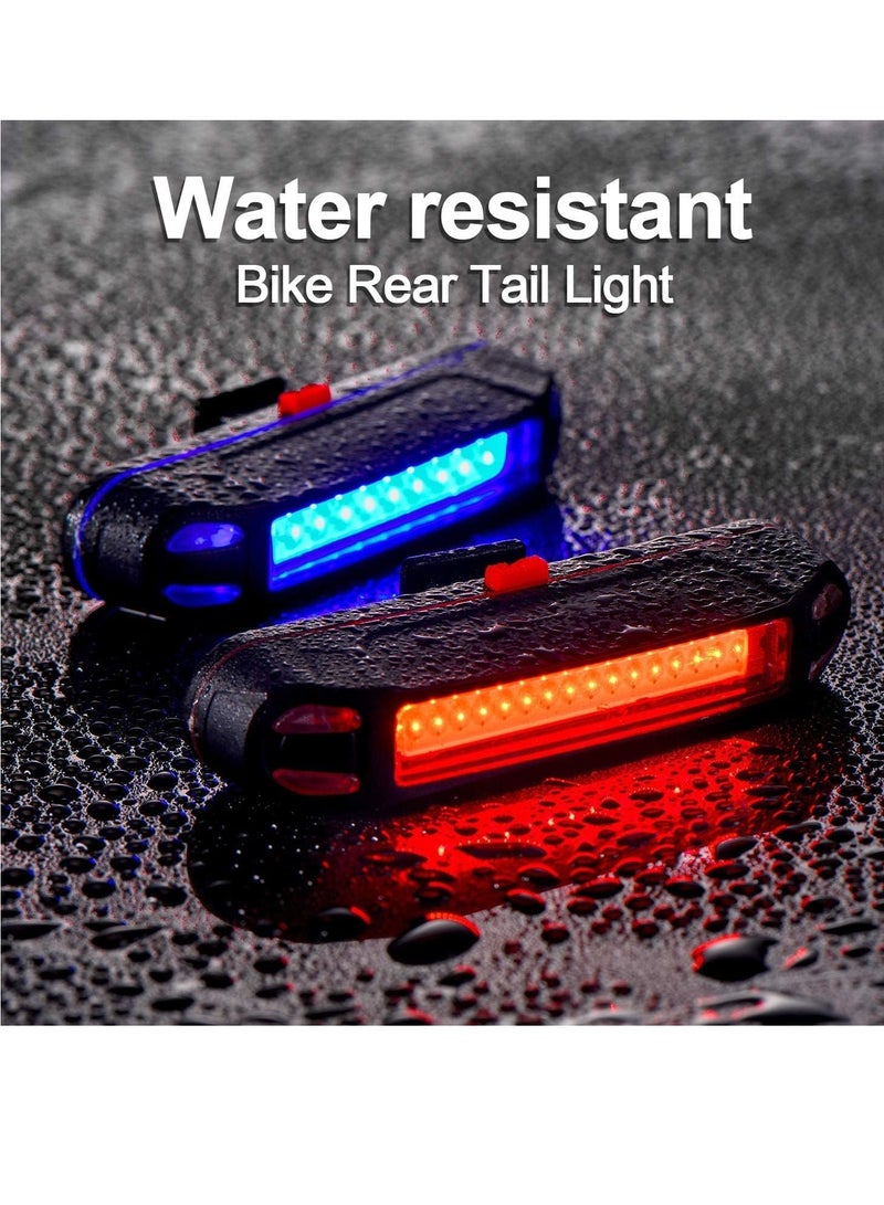 Generic 2Pack Bike Rear Tail Light USB Rechargeable Bicycle Taillight Ultra Bright Bicycle LED Safety Light Waterproof Cycling Taillight 5 Light Modes  - Image 3