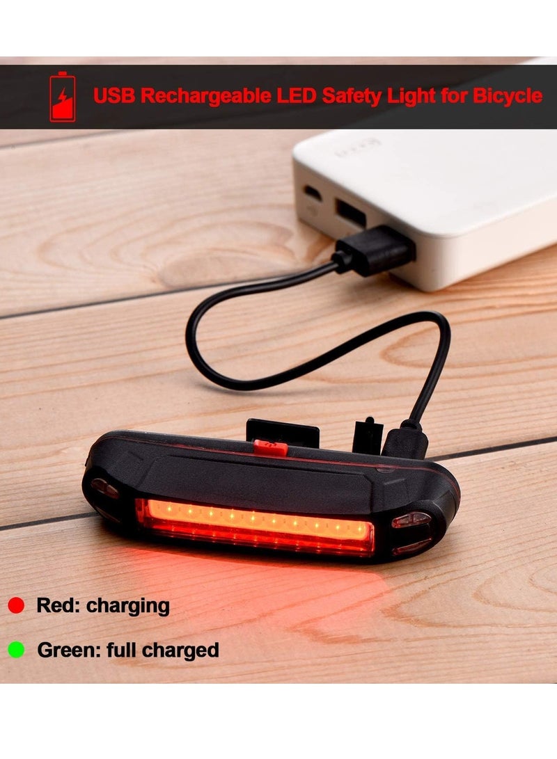 Generic 2Pack Bike Rear Tail Light USB Rechargeable Bicycle Taillight Ultra Bright Bicycle LED Safety Light Waterproof Cycling Taillight 5 Light Modes  - Image 5