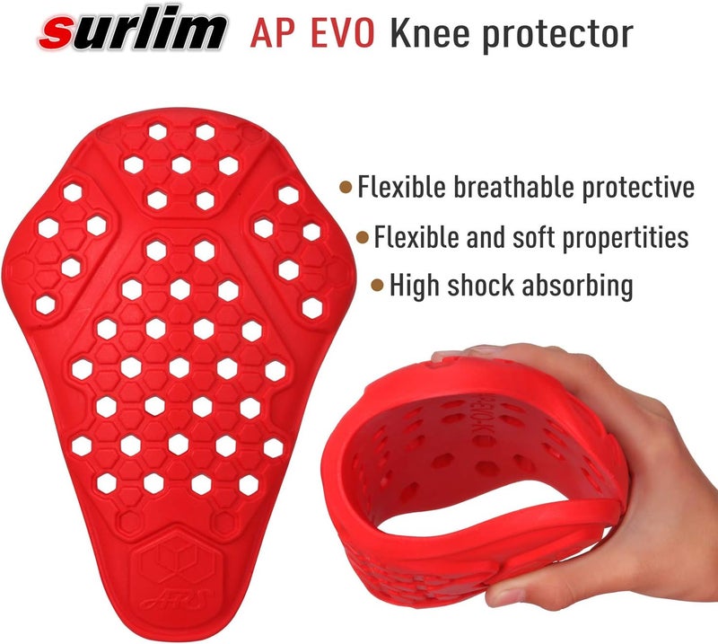 surlim Knee Protector CE Insert Armor Motorcycle Pants Replacement Pads Pair - Image 4