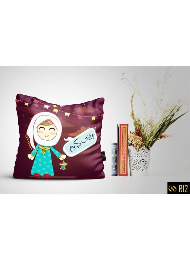 نجيب سليم كيس مخدة بتصميم رمضاني / غطاء وسادة رمضان 45x45 cm R12 