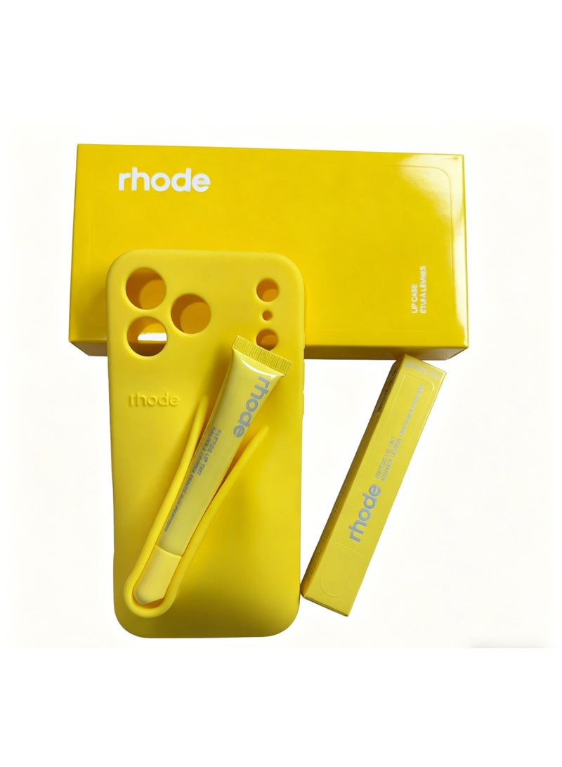 Rhode26 New Limited Edition Lip Gloss Blush Phone Case with Magnetic Lip Balm Holder
