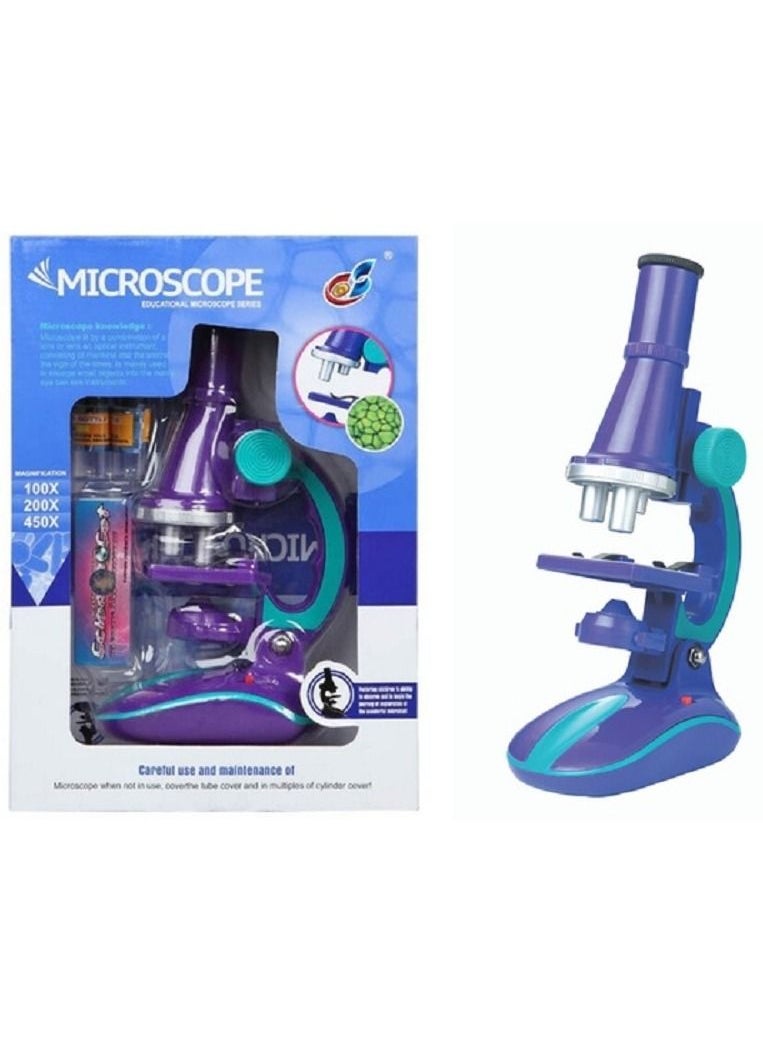 Generic Microscope Toy with LED Light 100X 200X 450X Magnification for Kids  - Image 1