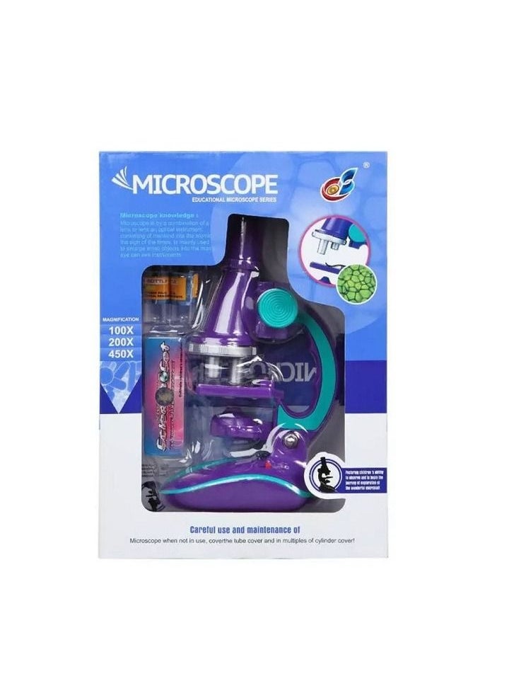 Generic Microscope Toy with LED Light 100X 200X 450X Magnification for Kids  - Image 3