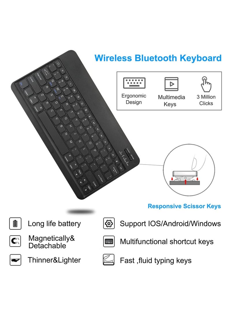 For IPad Pro 12.9" 2020 2018 With Pencil Holder Magnetically Detachable Wireless Bluetooth Keyboard Multi-Angle Stand Smart Cover Case Black - Image 4