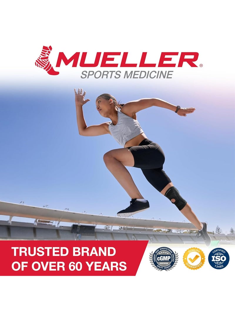 MUELLER Sports Medicine Self Adjusting Knee Brace for Men and Women, Knee Stabilizer for Compression and Pain Relief Support, Ideal for Arthritis, Sprains, Black, One Size - Image 3