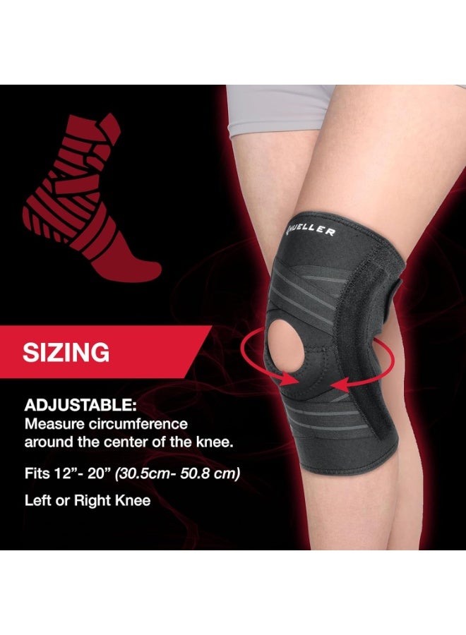 MUELLER Sports Medicine Self Adjusting Knee Brace for Men and Women, Knee Stabilizer for Compression and Pain Relief Support, Ideal for Arthritis, Sprains, Black, One Size - Image 2