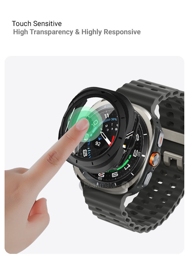 huanmate Samsung Galaxy Watch Ultra 47mm Smart Watch Case with Screen Protector – All-Round Protection, Crisp Display Clarity, Anti-Scratch & Smudge-Resistant, Durable Build, Easy Snap-On Design  - Image 4