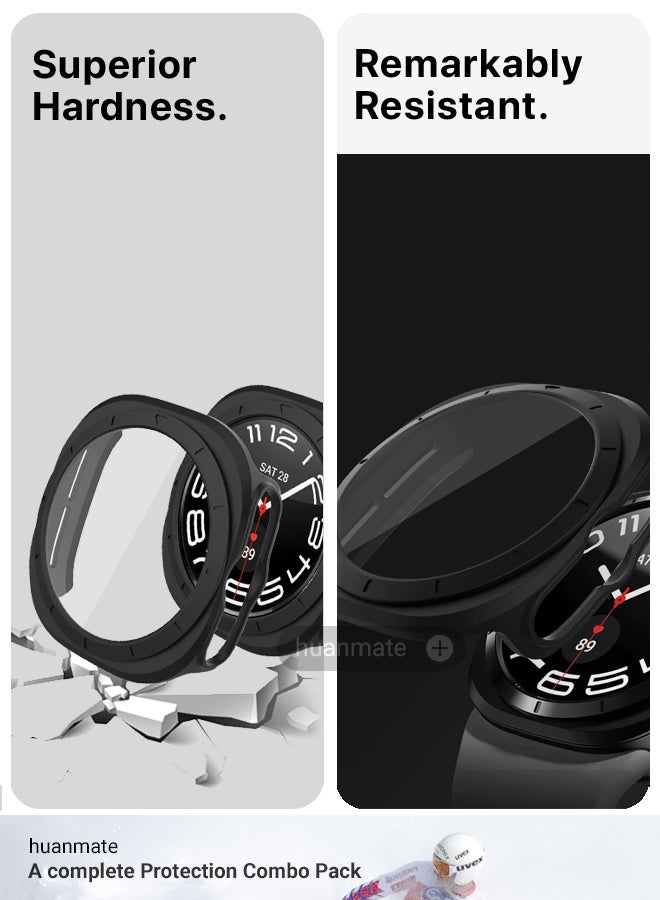 huanmate Samsung Galaxy Watch Ultra 47mm Smart Watch Case with Screen Protector – All-Round Protection, Crisp Display Clarity, Anti-Scratch & Smudge-Resistant, Durable Build, Easy Snap-On Design  - Image 5