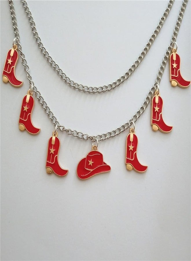 AETYWYEIN Cowboy Hat and Boot Charm Pant Chain for Cowboy Cowgirl, Western Style Enamel Charms Accessories Jeans Chain, Hip Hop Layered Chains, Bags Decorations - Image 5