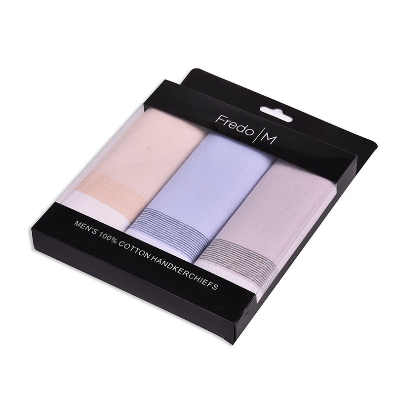 New Handkerchief Cotton Sweat-Absorbent Towel Towel Men'S Handkerchief Cotton Gift Box Handkerchief 40Cmlogo - Image 3