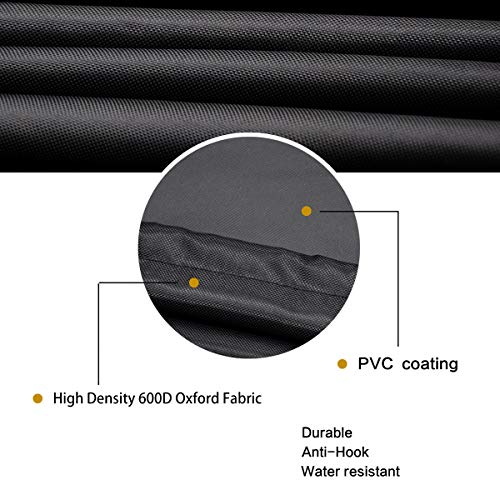 SheeChung Gas Fire Pit Cover Square - Premium Patio Outdoor Cover Heavy Duty Fabric with PVC Coating,100% Waterproof,Fits for 33 inch,34 inch,35 inch,36 inch Fire Pit Table Cover (36”L x 36”W x 24”H) - Image 3